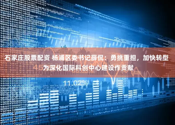 石家庄股票配资 杨浦区委书记薛侃：勇挑重担，加快转型  为深化国际科创中心建设作贡献