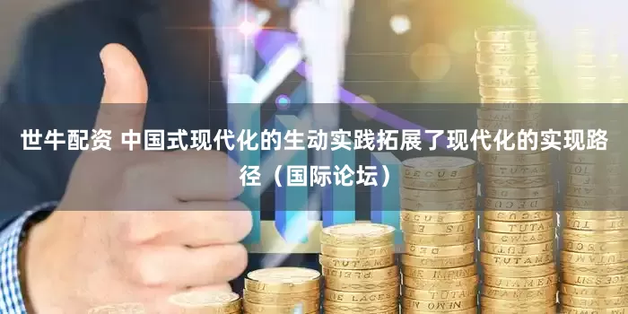 世牛配资 中国式现代化的生动实践拓展了现代化的实现路径（国际论坛）